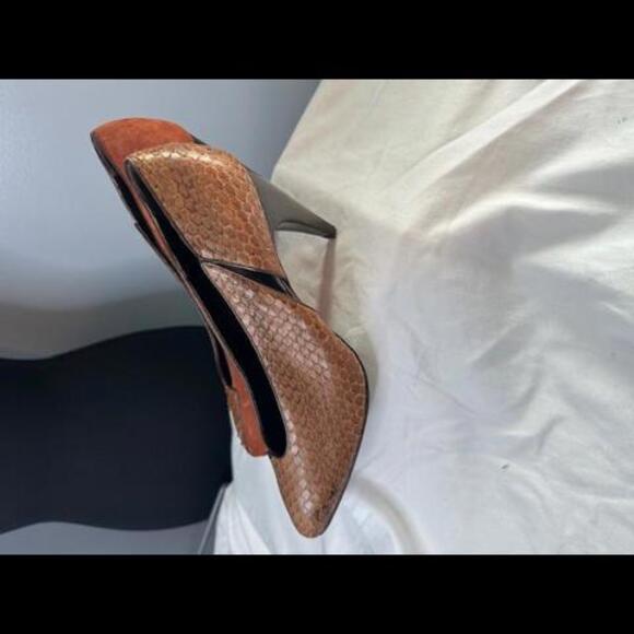 Vintage Petra Firenze Genuine Reptile Women's Pumps Size 10 Made in Italy - Picture 2 of 8